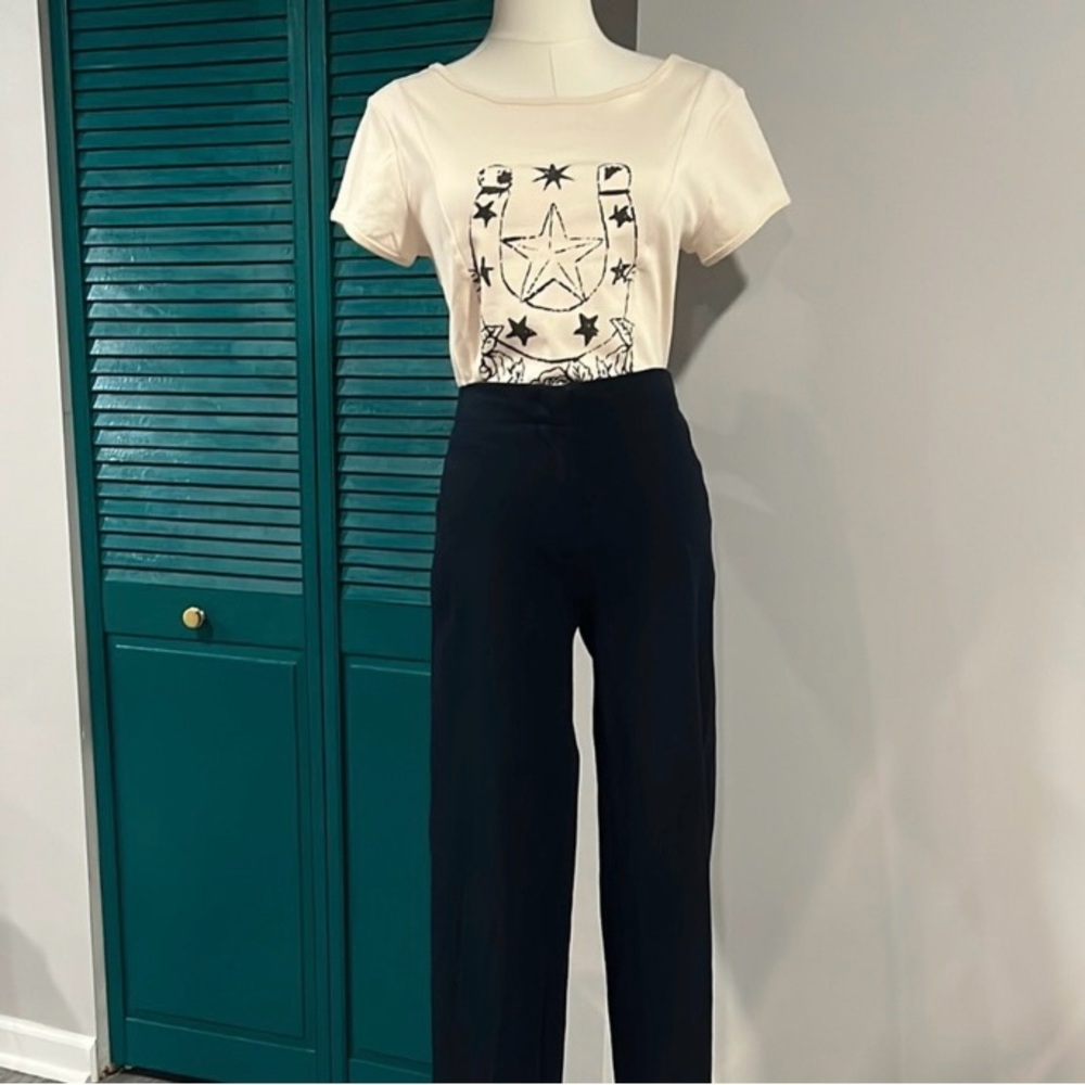 J Crew dark navy blue trouser pant - 4